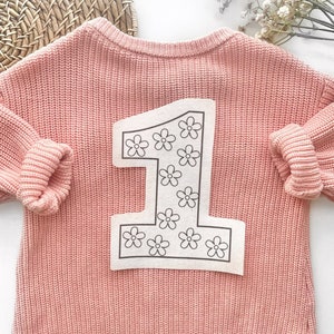 DIY Sweater Number HandEmbroidery Stick and Stitch Kids First Birthday Outfit Second Birthday DIY HandEmbroidery Baby Gifted DIY Sweater Kit