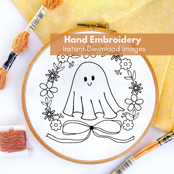 その他 Circle Buy Cute Halloween Hand Embroidery Image, Bow Embroidery