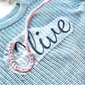 Name Stick and Stitch Embroidery, Embroidery Kit Sweater, Personalized Name Sweater, Kids Embroidery Name, DIY Clothes Embroidery Transfer