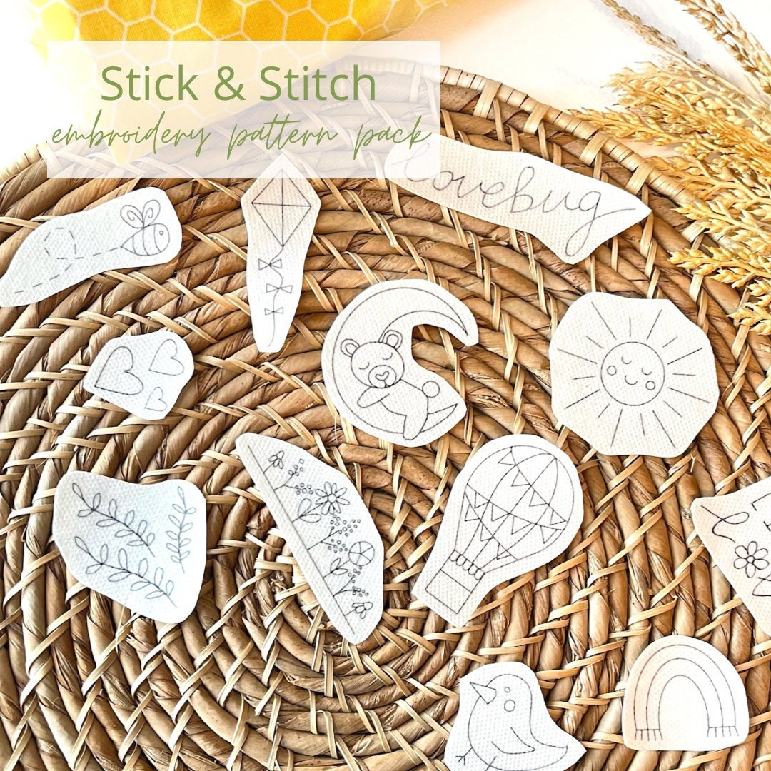 Baby Hand Embroidery Patterns Stick & Stitch Embroidery Etsy