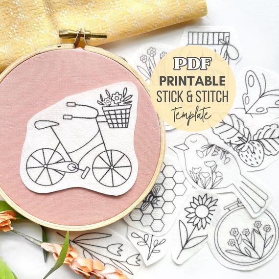 Printable Stick and Stitch Embroidery Patterns Download Garden Sewing Pattern Image Download Stick and Stitch Print Sheet Embroidery Images