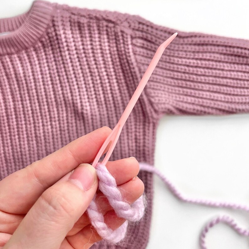 2 Pack Blunt End Curved Yarn Needles Name Sweater Supplies Yarn Needle Stocking Stuffer Crocheter Gift Needle Embroidery Accessories Yarn Needle Value Pack Pink Yarn Needles