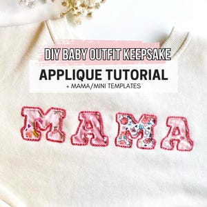 Sweater babyoutfit, geborduurde babytrui aandenken stoffen tutorial, doe-het-moeder cadeau, borduurwerk mama aandenken sweatshirt babykleertjes