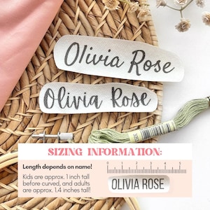 Custom Name Stick and Stitch Pattern, Embroidery Personalized Kids Clothing Patches, Peel and Stick, Water Soluble Paper, DIY Customize Gift image 8
