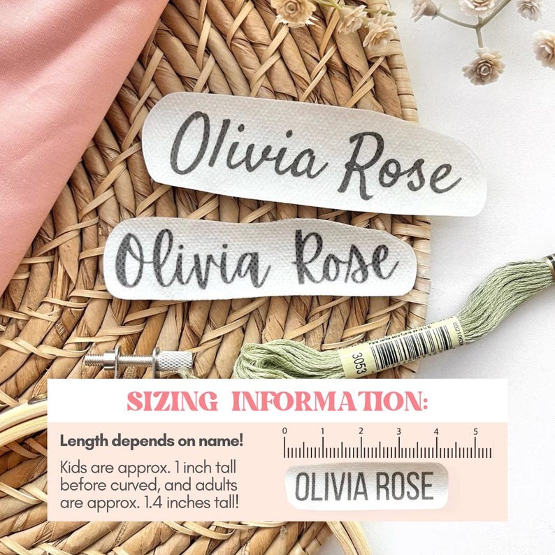 Custom Name Stick and Stitch Pattern, Embroidery Personalized Kids Clothing Patches, Peel and Stick, Water Soluble Paper, DIY Customize Gift image 8