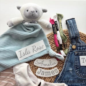 Custom Name Stick and Stitch Pattern, Embroidery Personalized Kids Clothing Patches, Peel and Stick, Water Soluble Paper, DIY Customize Gift image 10