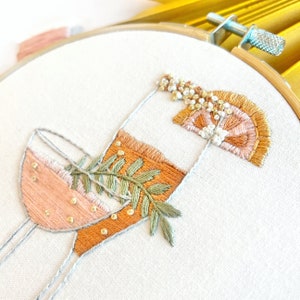 Embroidery Pattern Cocktails Instant Download PDF Pattern Alcohol Embroidery Stitch Guide Sewing Craft Pattern Embroidery Digital Download