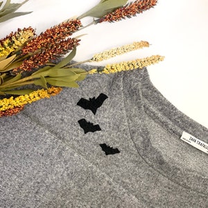 Bats Stick and Stitch Embroidery Halloween Patterns Fall Embroidery Halloween Sweatshirt Embroidered Spooky Season Fall Crafts Embroidery Paper