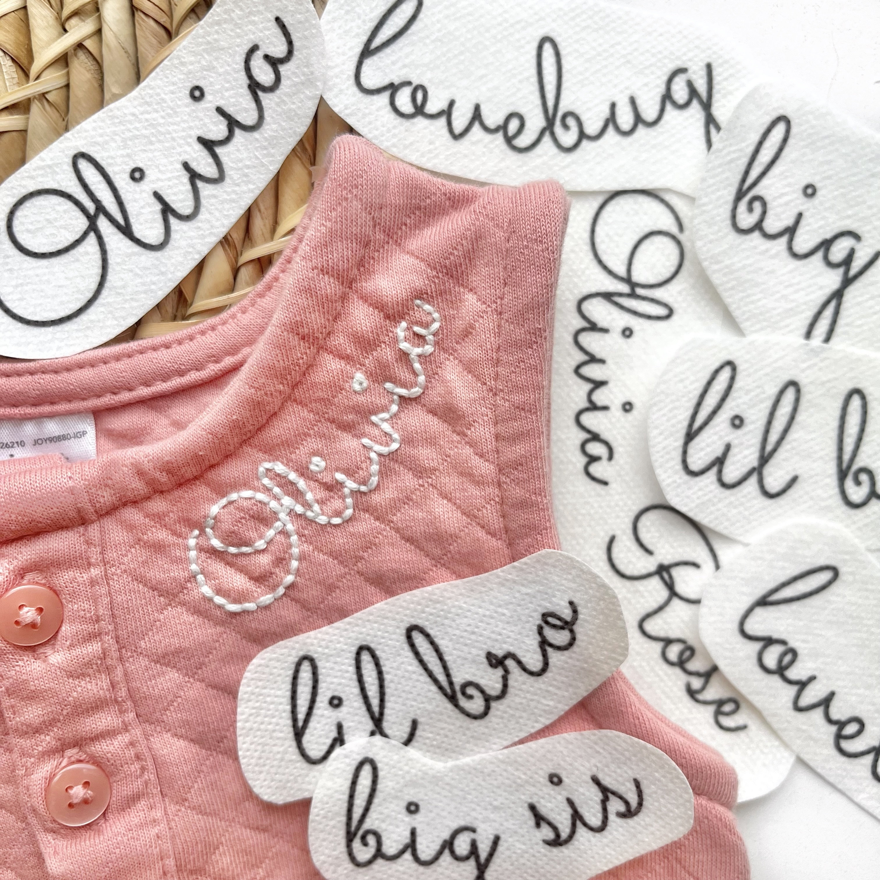 Name Stick and Stitch Kit, Embroidery Personalized Collar Craft, Embroidered Kids Name, DIY Hand Embroidery Pattern, Custom Name Kits