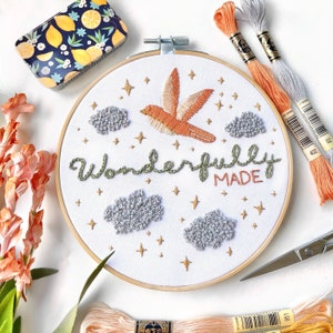Embroidery Pattern Christian Instant Download Art PDF Pattern Embroidery Stitch Guide DMC Thread Color Codes Embroidery Digital Download