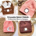 Embroidered Beanie Printable Stick and Stitch Designs Hand Embroidery Hat Pattern Stick and Stitch Clothing Digital Embroidery Print Designs