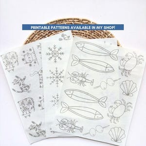Sulky Fabri Solvy Printable Stabilizer, Stick and Stitch Paper, Embroidery Transfer Patches, Water-Soluble Fabric Stabilizer Sheets image 7