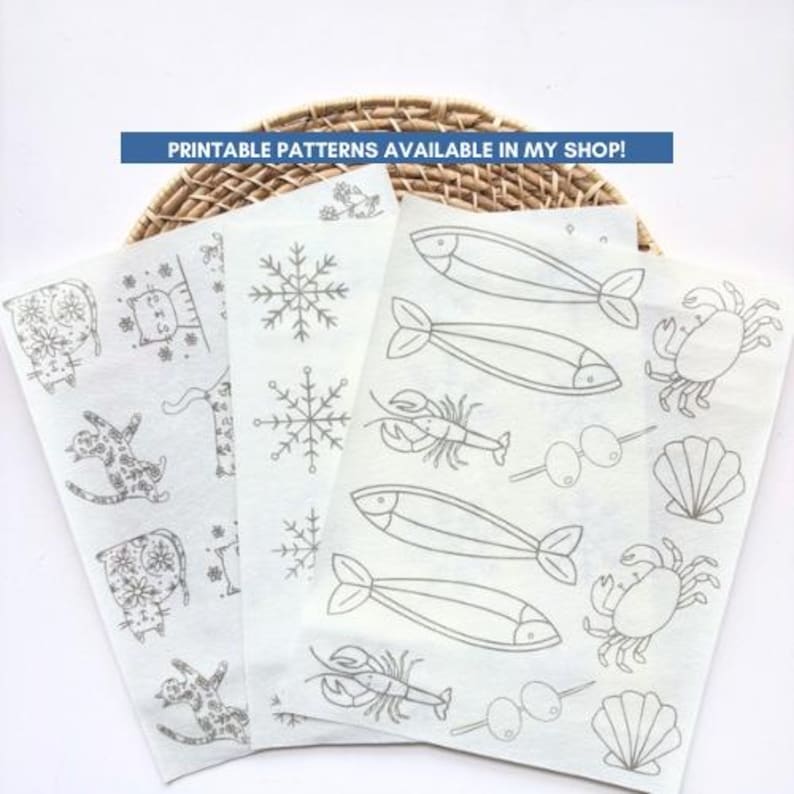 Sulky Fabri Solvy Printable Stabilizer, Stick and Stitch Paper, Embroidery Transfer Patches, Water-Soluble Fabric Stabilizer Sheets image 7