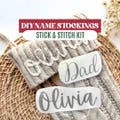 Christmas Stocking Stick and Stitch, DIY Embroidered Stocking, Hand Embroidery Christmas Patterns, Hand Stitch Christmas Gift Stocking