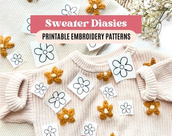 Blumen HandEmbroidery Print Bundle Herunterladbare Blumenstickerei - Main Image