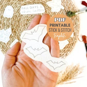 Printable Stick and Stitch Embroidery Patterns Download Halloween Sewing Pattern Download Stick and Stitch Print Sheet Embroidery Images
