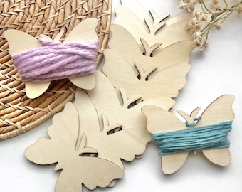 2 Pack Yarn Bobbins Wooden Floss Holder Thread Organizer Yarn Spools Value Pack Yarn Accessories Thread Bobbins Embroidery Supplies Bundle
