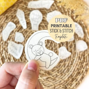 Druckbare Stick und Stitch Stickmuster Baby Schnittmuster Download Stick n Stitch Druckbogen Baby Stickerei Geschenke für neue Mütter