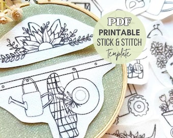 Farmhouse Printable Stick and Stitch EmbroideryDesigns Western Stick and Stitch Country HandEmbroidery Stick and Stitch Animals Embroidery