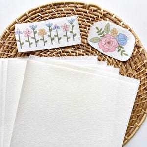 Sulky Fabri Solvy Printable Stabilizer, Stick and Stitch Paper, Embroidery Transfer Patches, Water-Soluble Fabric Stabilizer Sheets image 6
