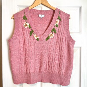Wanda Embroidered Floral Sweater Vest