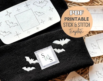 Halloween Stickerei gesticktes Stickmuster, gesticktes Stickmuster, gesticktes Stickmuster, gespenstisches Stickmuster