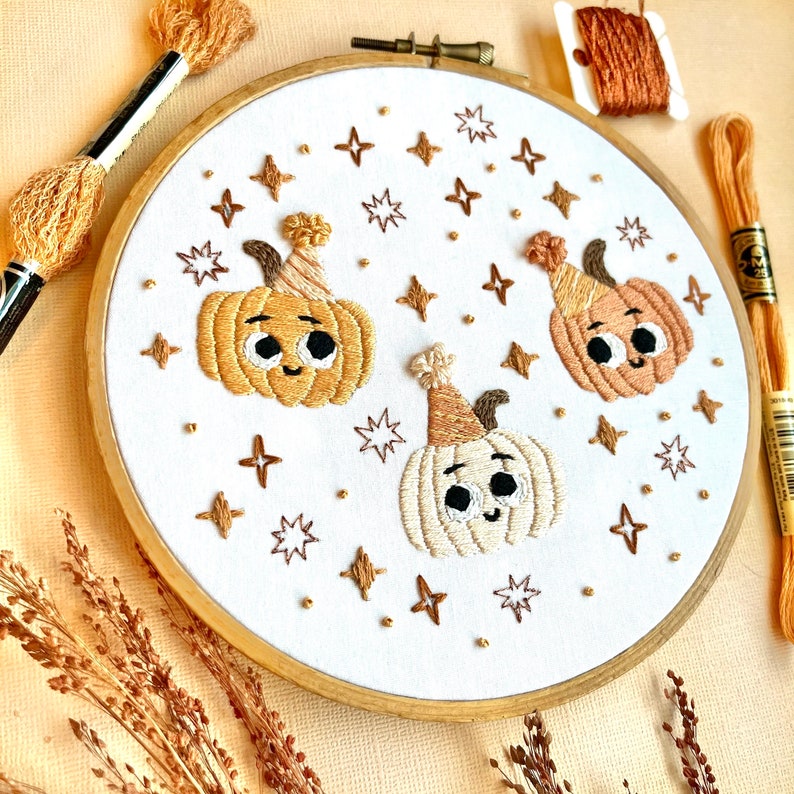 Fall Embroidery Pattern Step by Step Beginner Embroidery Pattern PDF ...