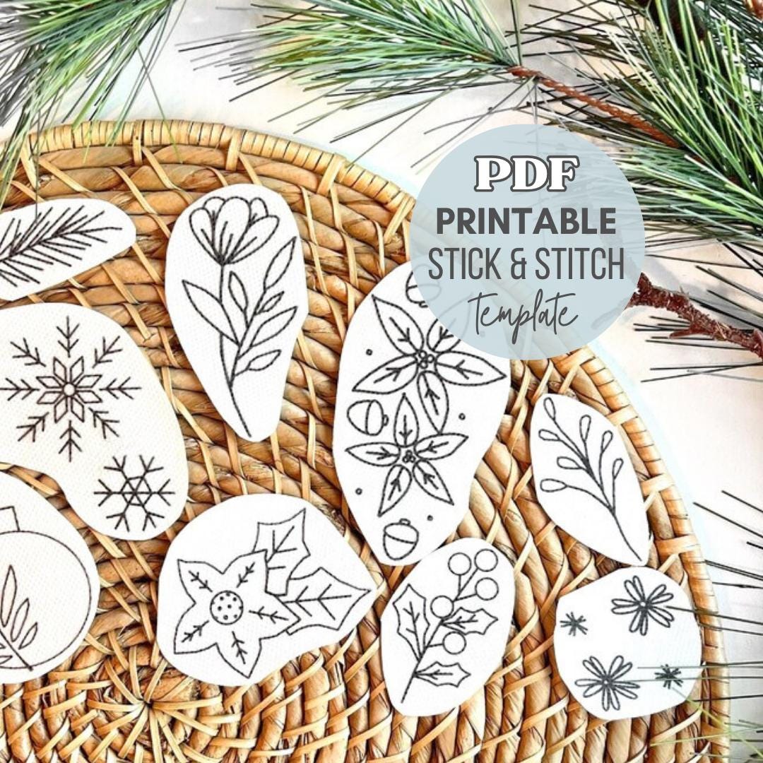 Printable Stick and Stitch Embroidery Designs Winter Sewing Patterns ...