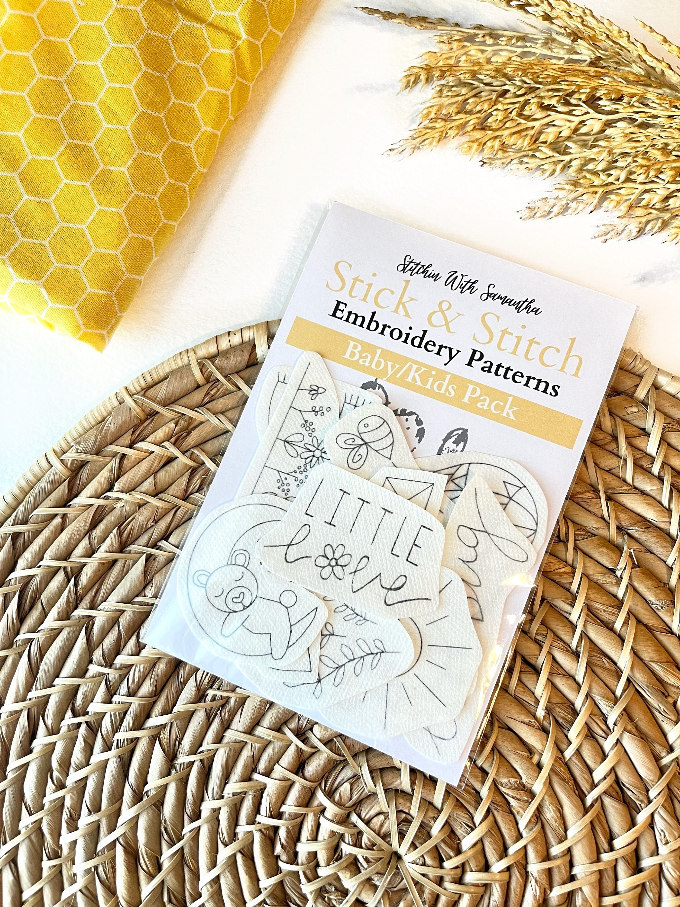 Baby Hand Embroidery Patterns Stick & Stitch Embroidery Etsy