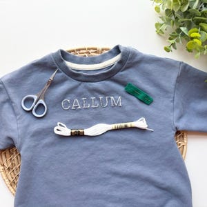 Custom Name Stick and Stitch Pattern, Embroidery Personalized Kids Clothing Patches, Peel and Stick, Water Soluble Paper, DIY Customize Gift image 2