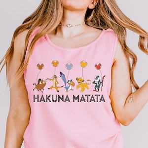 Comfort Colors The Lion King Hakuna Matata Tank Top, Disney Lion King Shirt, Disney Animal Kingdom Tank top, Disney Simba Tank top, 321719