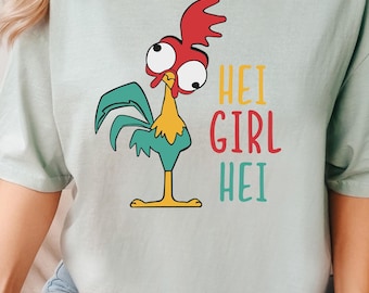 Hei Girl Hei Moana Shirt Disney Princess Moana Shirt Hei Hei The Rooster Tee Disney Trip Shirt Disneyland Group Shirt Comfort Colors 322359