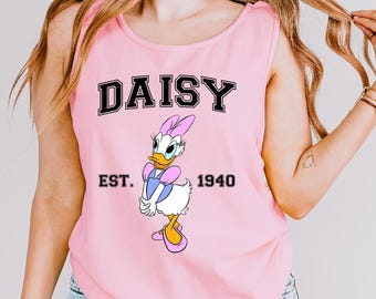 Comfort Colors Vintage Daisy Duck Tank Top Retro Donald Duck Tank Disney Top Classic Donald Daisy Tank Top Magic Kingdom Tank Top 321063