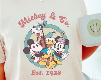 Comfort Colors® Disney Vintage Mickey Mouse Shirt Retro Mickey and Friends Shirt Mickey and Co. Vintage Shirt Mickey & Co 1928 Shirt 321109