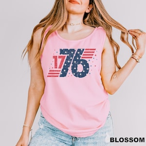 Comfort Colors 1776 4th of July Tank Top, Patriotic American Tank top, 4th Of July Tee, Independence Day Shirt, USA Flag Day Shirt, 323198