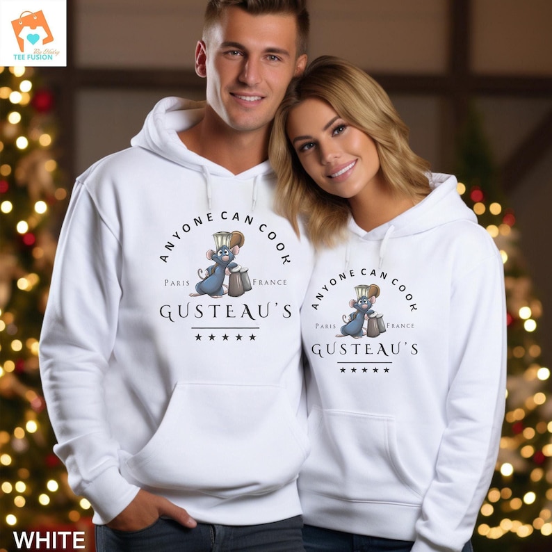 Disney Ratatouille Anyone Can Cook Crewneck, Celebrate Paris with Chef Remy Hoodie, Gusteau Shirt 322187 image 4