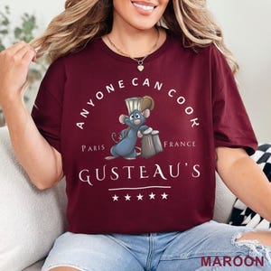 Disney Ratatouille Anyone Can Cook Crewneck, Celebrate Paris with Chef Remy Hoodie, Gusteau Shirt 322187 image 5