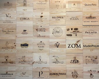 36 Assorted & Branded Wine Crate Panels (Wood Wine Box) Sides/Ends/Tops.