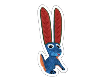 Sticker El Conejo (le lapin), Sticker Alebrije, Sticker art d'Oaxaca, Sticker animal