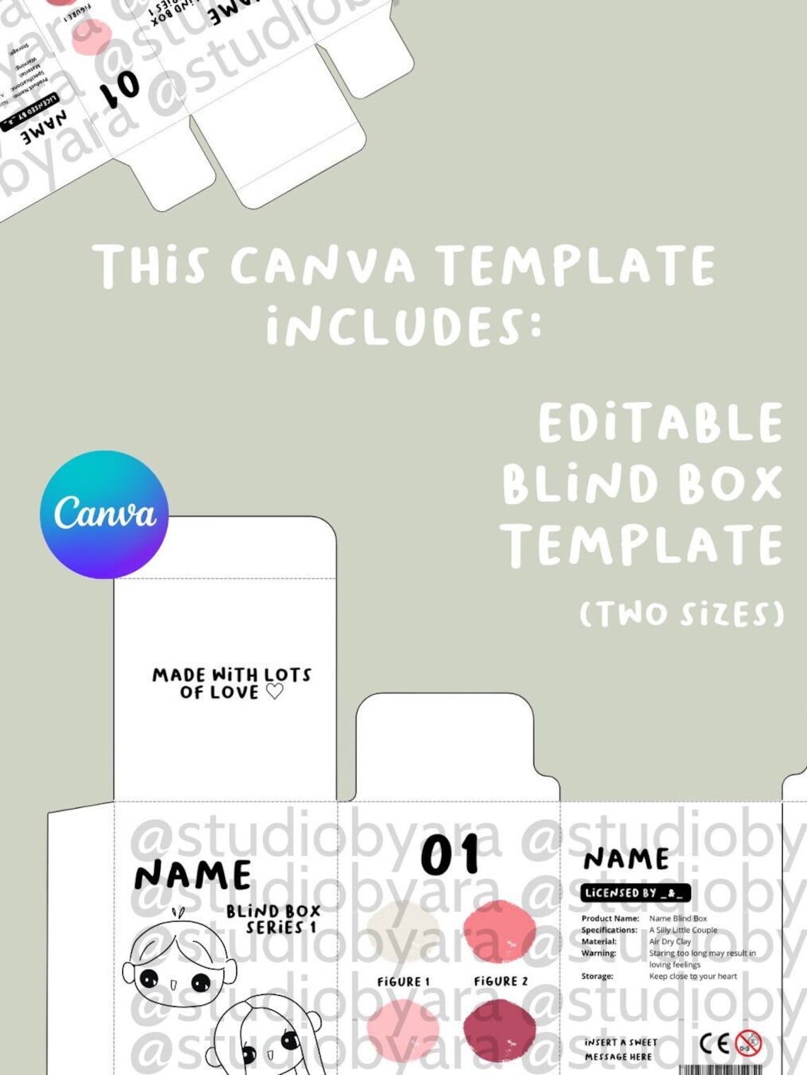 Printable DIY Blind Box Template Personalized Gift Etsy Printable DIY Blind Box Template Personalized Gift Etsy