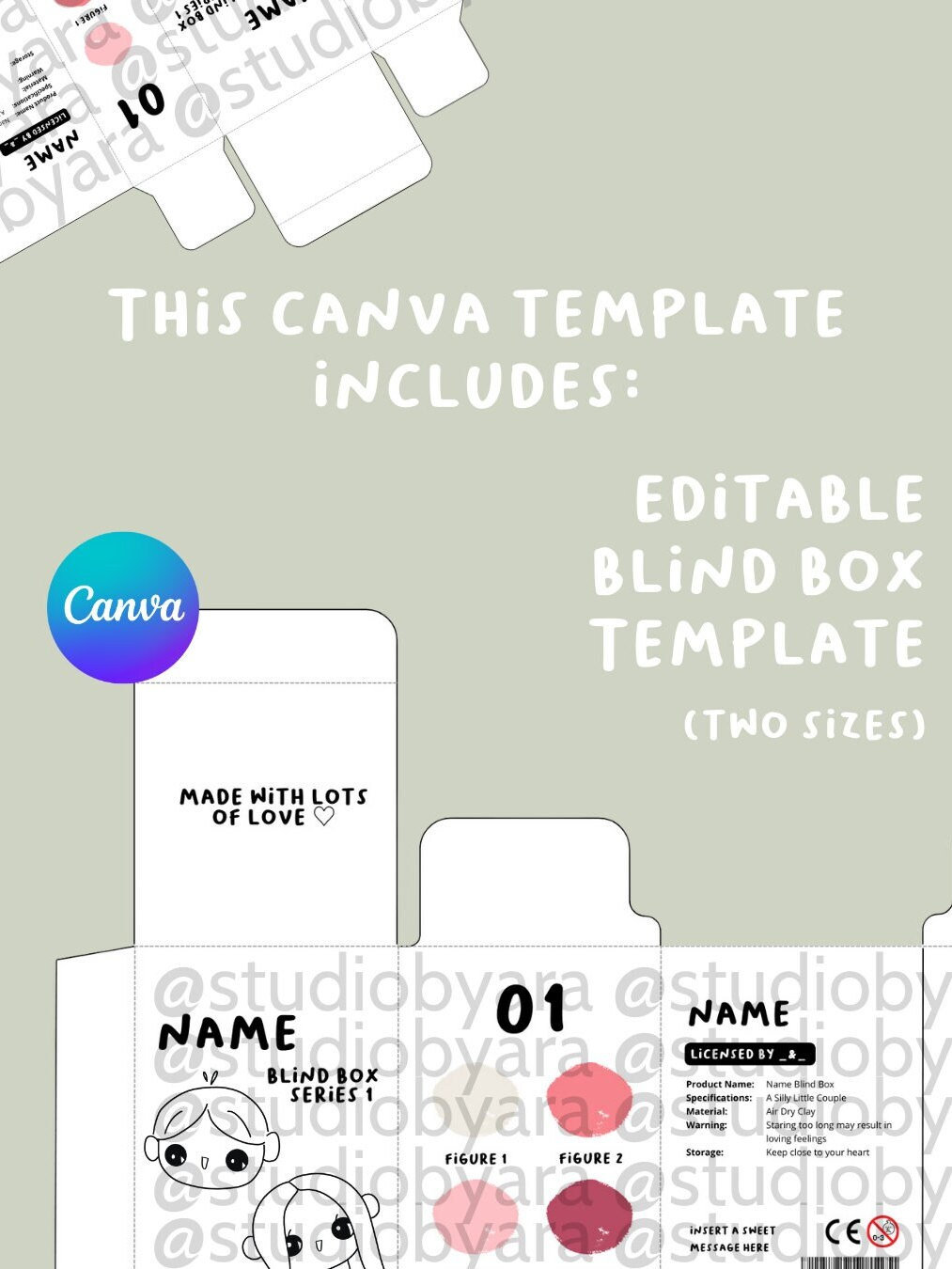 Printable DIY Blind Box Template Personalized Gift Etsy
