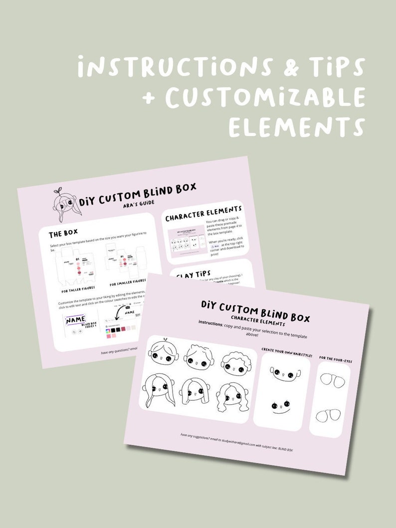 Printable DIY Blind Box Template Personalized Gift Etsy Printable DIY Blind Box Template Personalized Gift Etsy