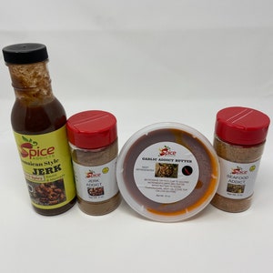 Jamaica Gift Basket, Jerk and Seafood Spice Blend Box, Foodie Gift, Gift For Him