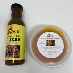 Sauce Pack Bundle! Cajun Garlic Butter Sauce and Jerk Sauce, Homemade Sauce Variety, gift for her
