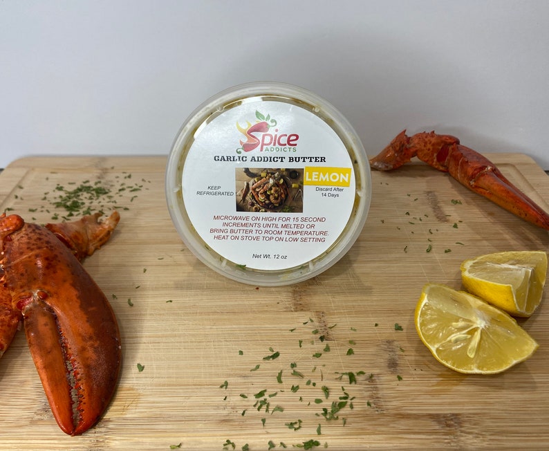 Homemade Lemon Garlic Butter Sauce Seafood Dipping Sauce Etsy