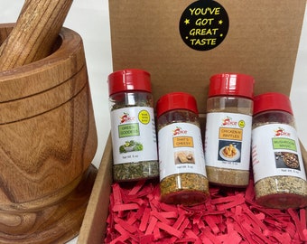 Gourmet Seasoning Gift Set, 4 Piece Spice Blends