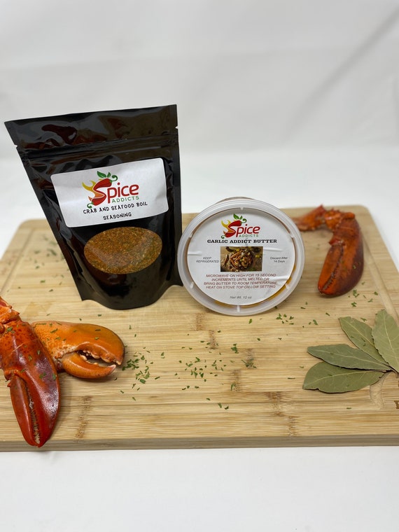 SEAFOOD BUNDLE DEAL!- Seafood Boil Seasoning and garlic butter dipping sauce! homemade Cajun crab butter, Thanksgiving, gift for him