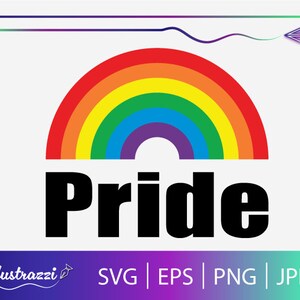 Rainbow Pride Month SVG Digital Download, Pride & LGBTQ+ svg Print For T-Shirts, Pride Month Design For Cricut, Rainbow Pride svg Clip Art