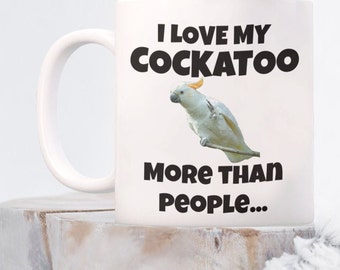 Big Coffee Mug, Cockatoo, Bird Lover Gift, Large Coffee Mug, Gift For Her, Cockatiel, Pet Gift, Bird, Budgie, Funny Mug, New Dad Gift