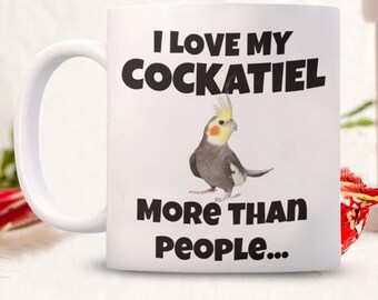 Big Coffee Mug, Cockatiel, Bird Lover Gift, Large Coffee Mug, Pet Gift, Gift For Her, New Dad Gift, Cockatiel, Budgie, Funny Mug